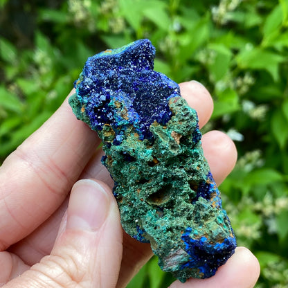 Azurite with Malachite