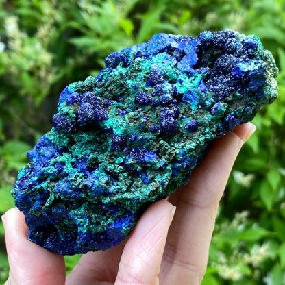 Azurite with Malachite