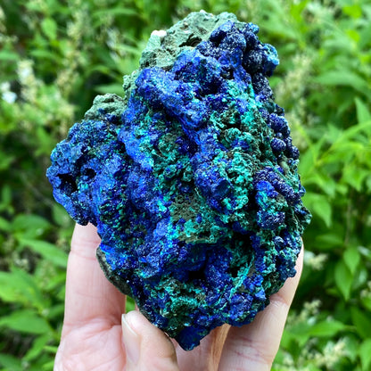 Azurite with Malachite