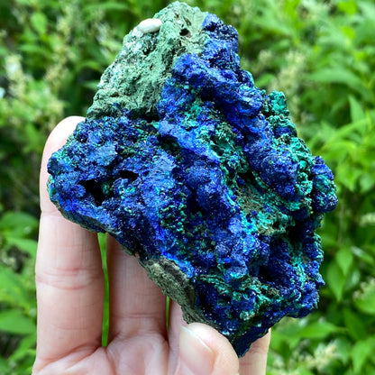 Azurite with Malachite