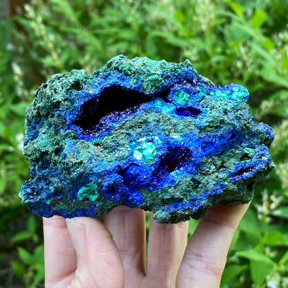 Azurite with Malachite