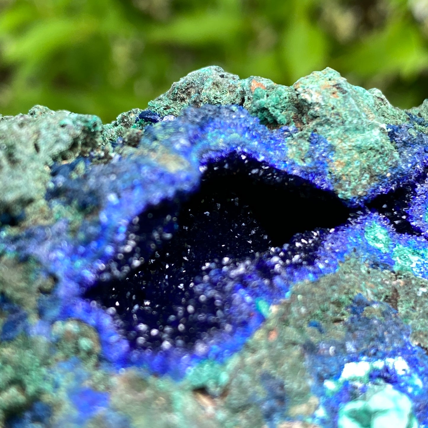 Azurite with Malachite