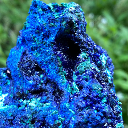 Azurite with Malachite
