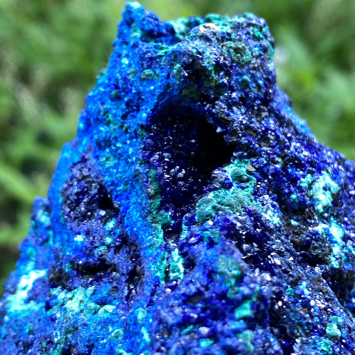 Azurite with Malachite