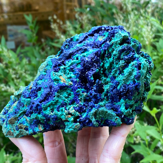 Azurite with Malachite