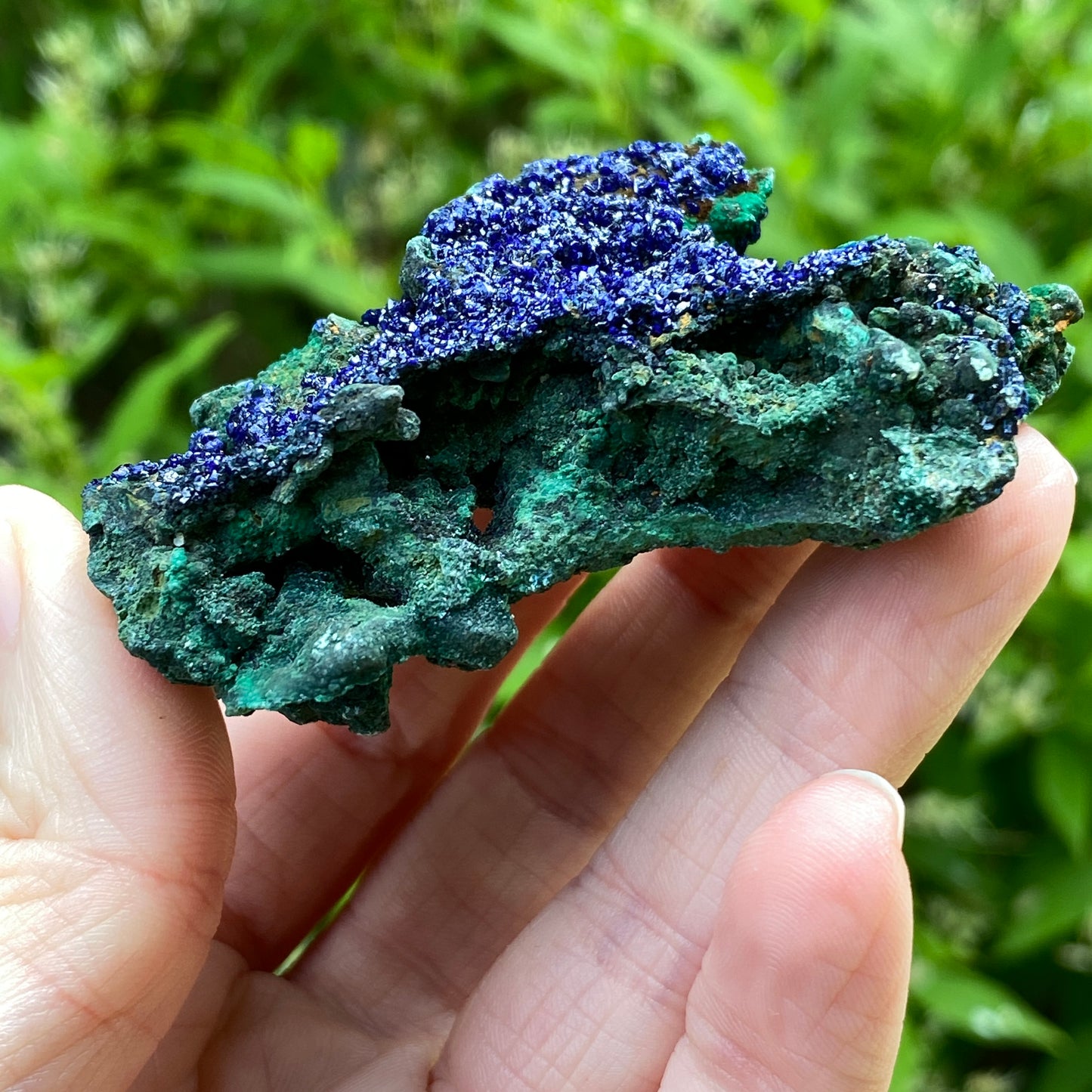 Azurite with Malachite