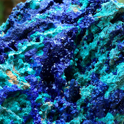 Azurite with Malachite