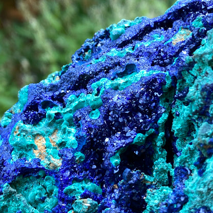 Azurite with Malachite