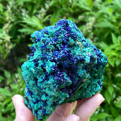 Azurite with Malachite