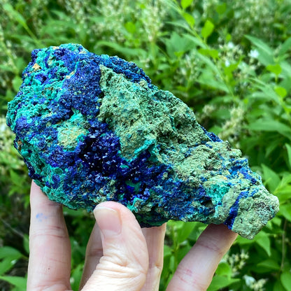 Azurite with Malachite