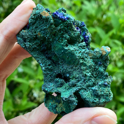 Azurite with Malachite