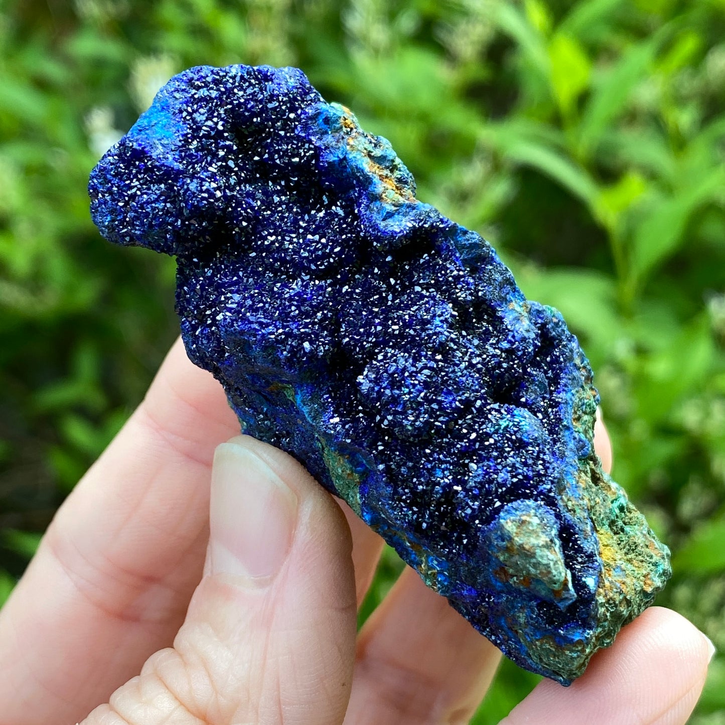 Azurite with Malachite