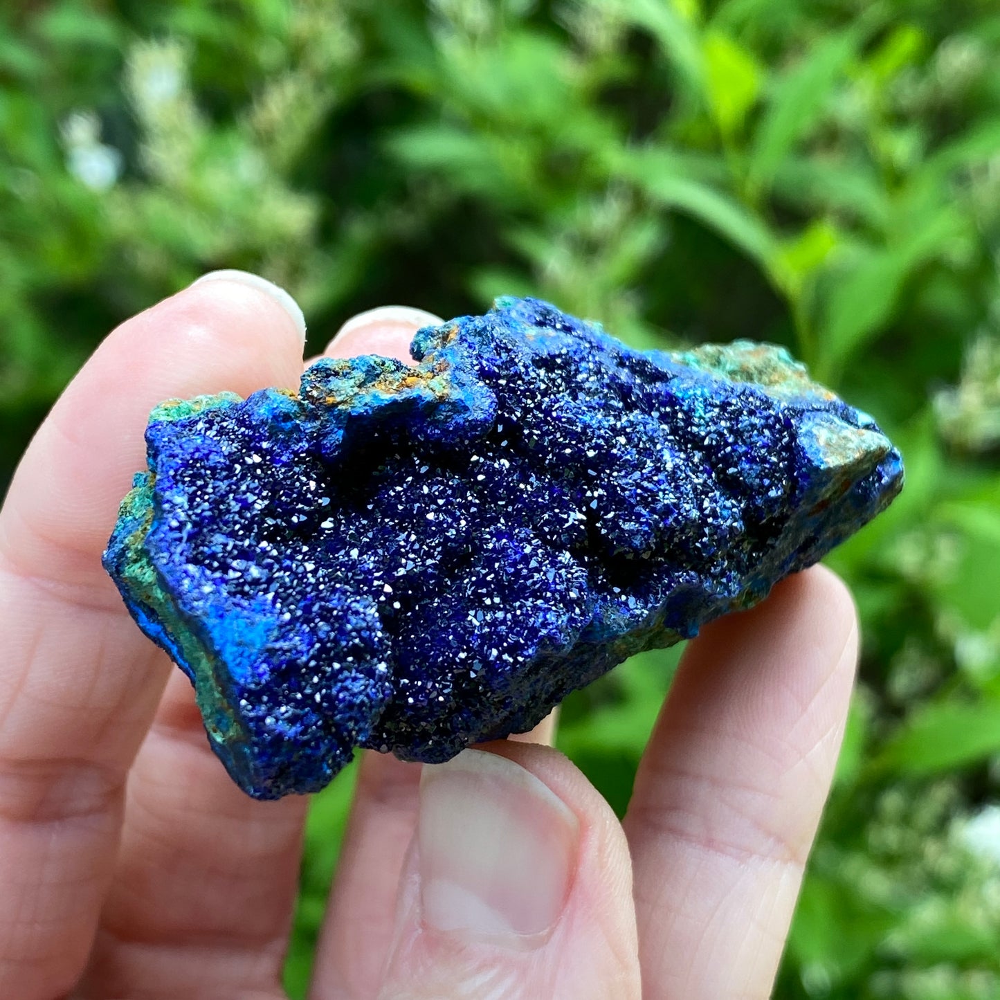 Azurite with Malachite