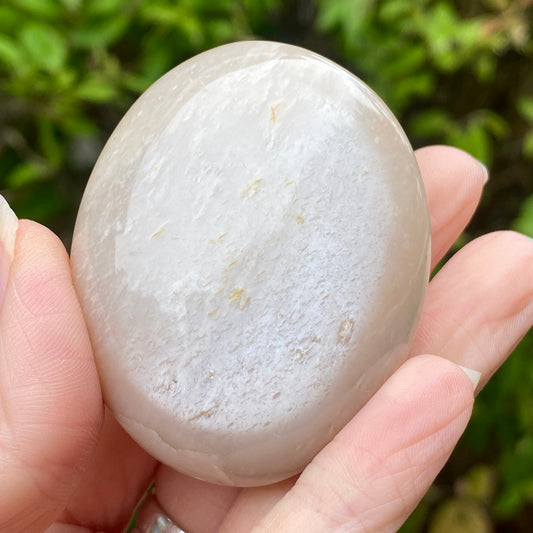 Black Moonstone Palm Stone, Gray Moonstone