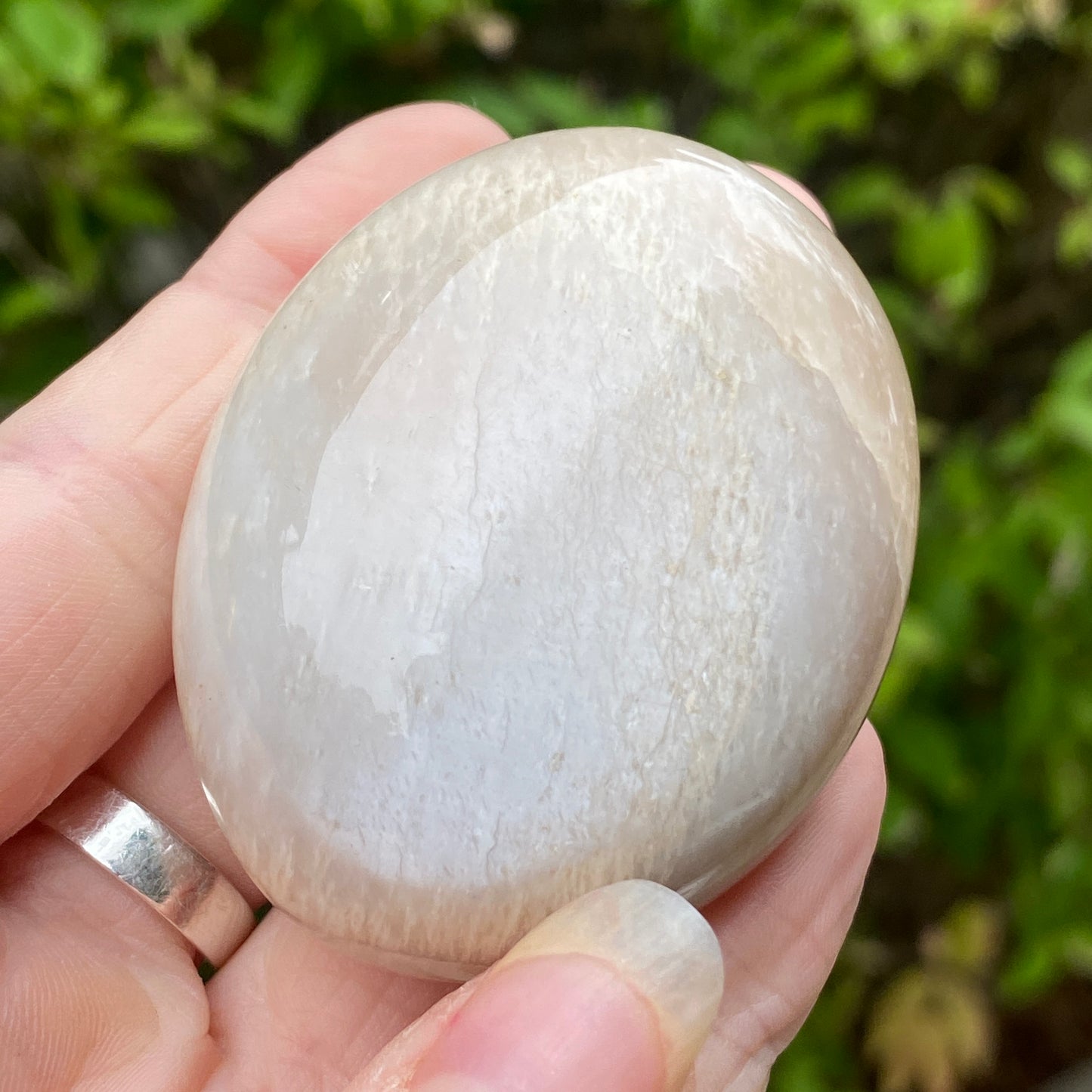 Black Moonstone Palm Stone, Gray Moonstone