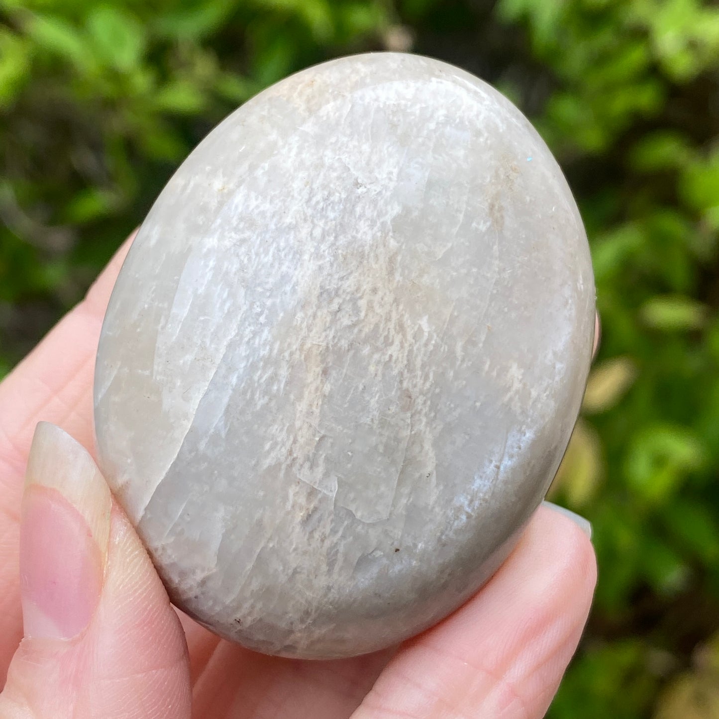 Black Moonstone Palm Stone, Gray Moonstone