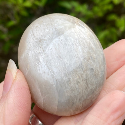 Black Moonstone Palm Stone, Gray Moonstone