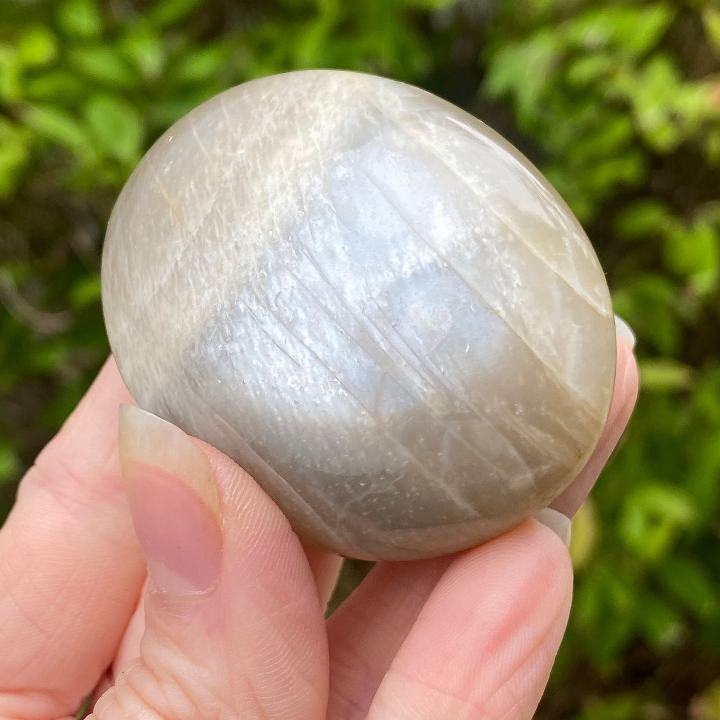 Black Moonstone Palm Stone, Gray Moonstone