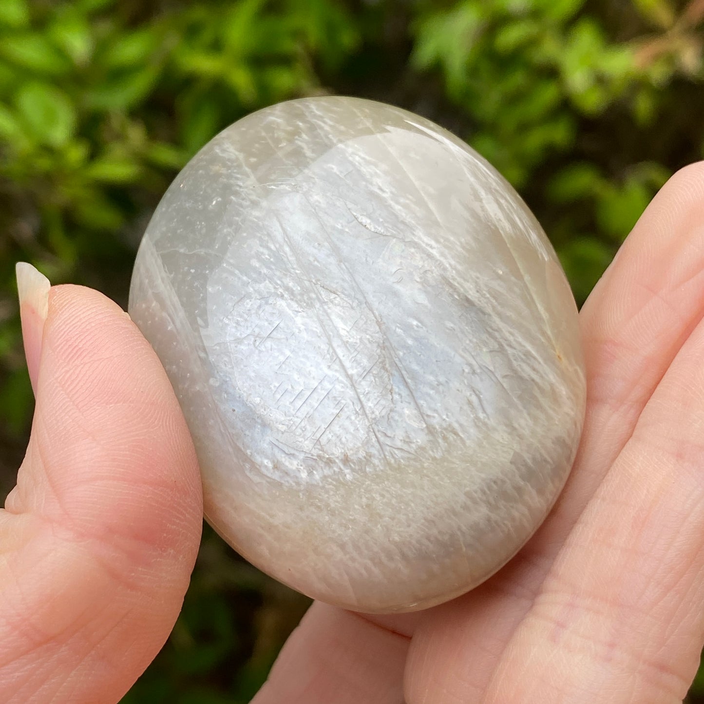 Black Moonstone Palm Stone, Gray Moonstone