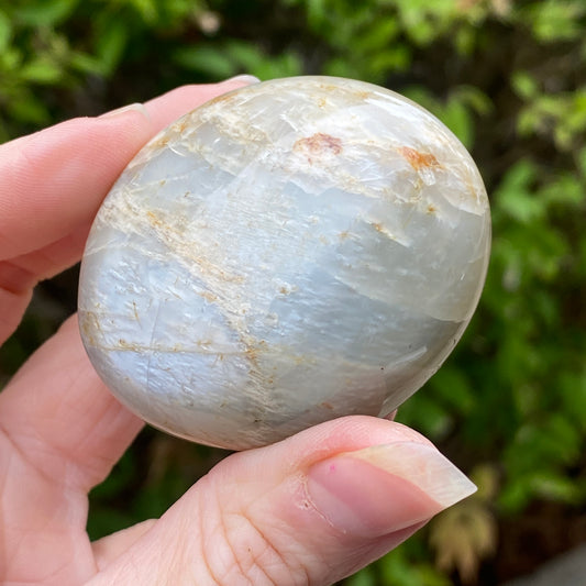 Black Moonstone Palm Stone, Gray Moonstone