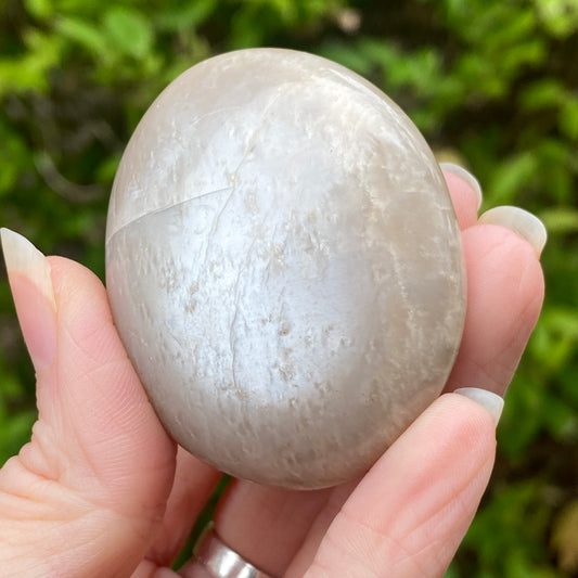 Black Moonstone Palm Stone, Gray Moonstone