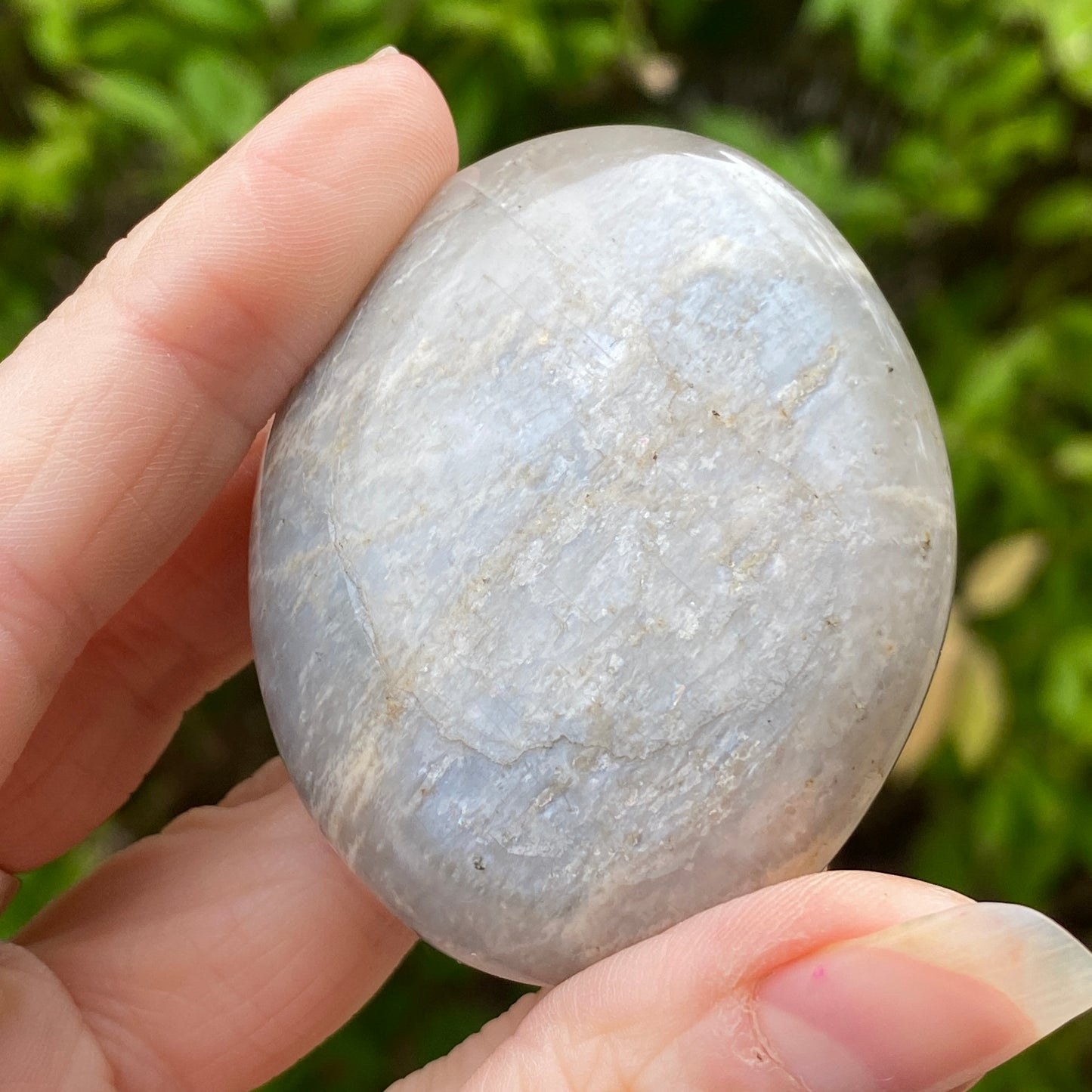 Black Moonstone Palm Stone, Gray Moonstone