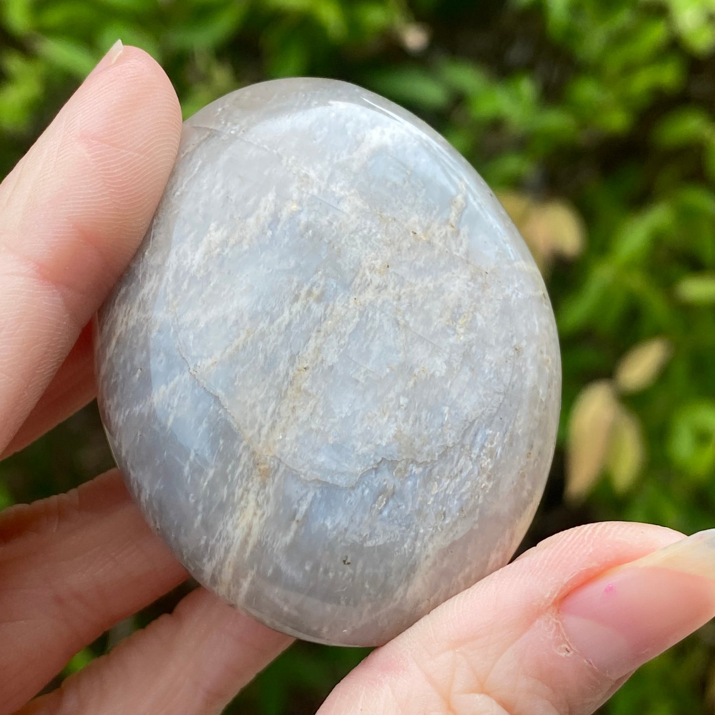 Black Moonstone Palm Stone, Gray Moonstone