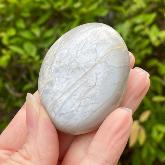 Black Moonstone Palm Stone, Gray Moonstone