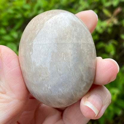 Black Moonstone Palm Stone, Gray Moonstone