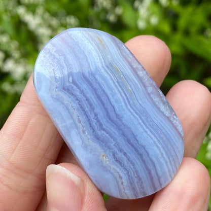 Blue Lace Agate Palm Stone, Exact Shown