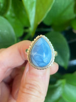 Bue Owyhee Opal Ring, Size 8, Sterling Silver