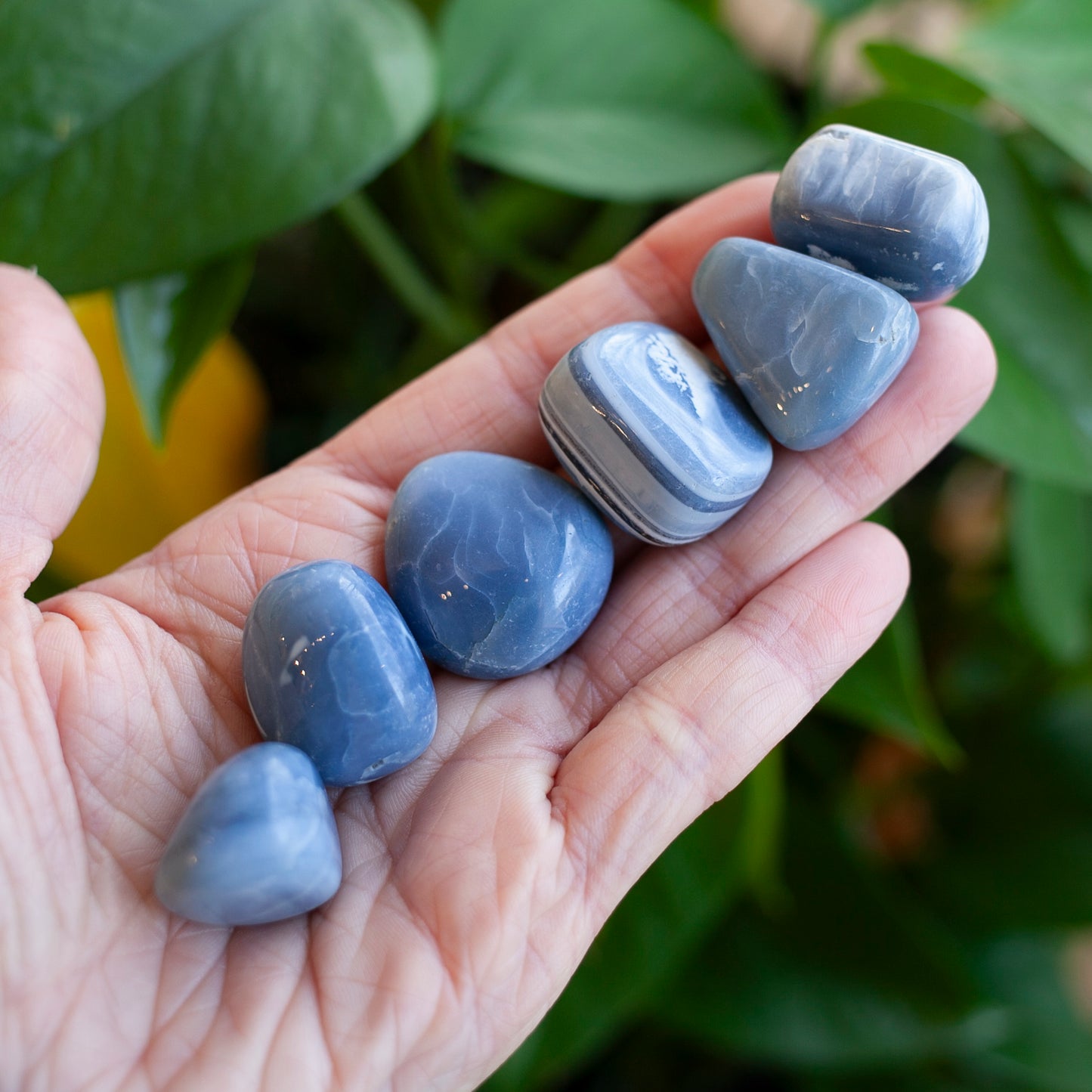 Blue Owyhee Opal Tumbled Stone