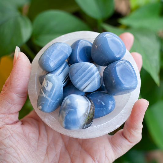 Blue Owyhee Opal Tumbled Stone