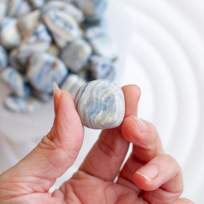 Blue Scheelite Stone, Turkish Calcite in Dolomite