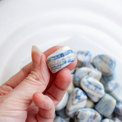 Blue Scheelite Stone, Turkish Calcite in Dolomite
