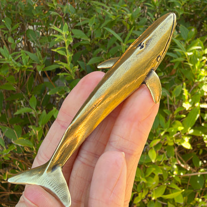 Blue Whale Figurine, Solid Brass Spirit Animal