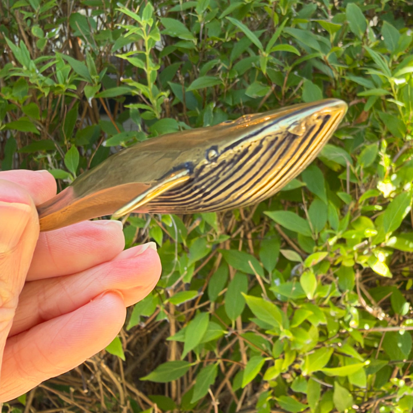 Blue Whale Figurine, Solid Brass Spirit Animal