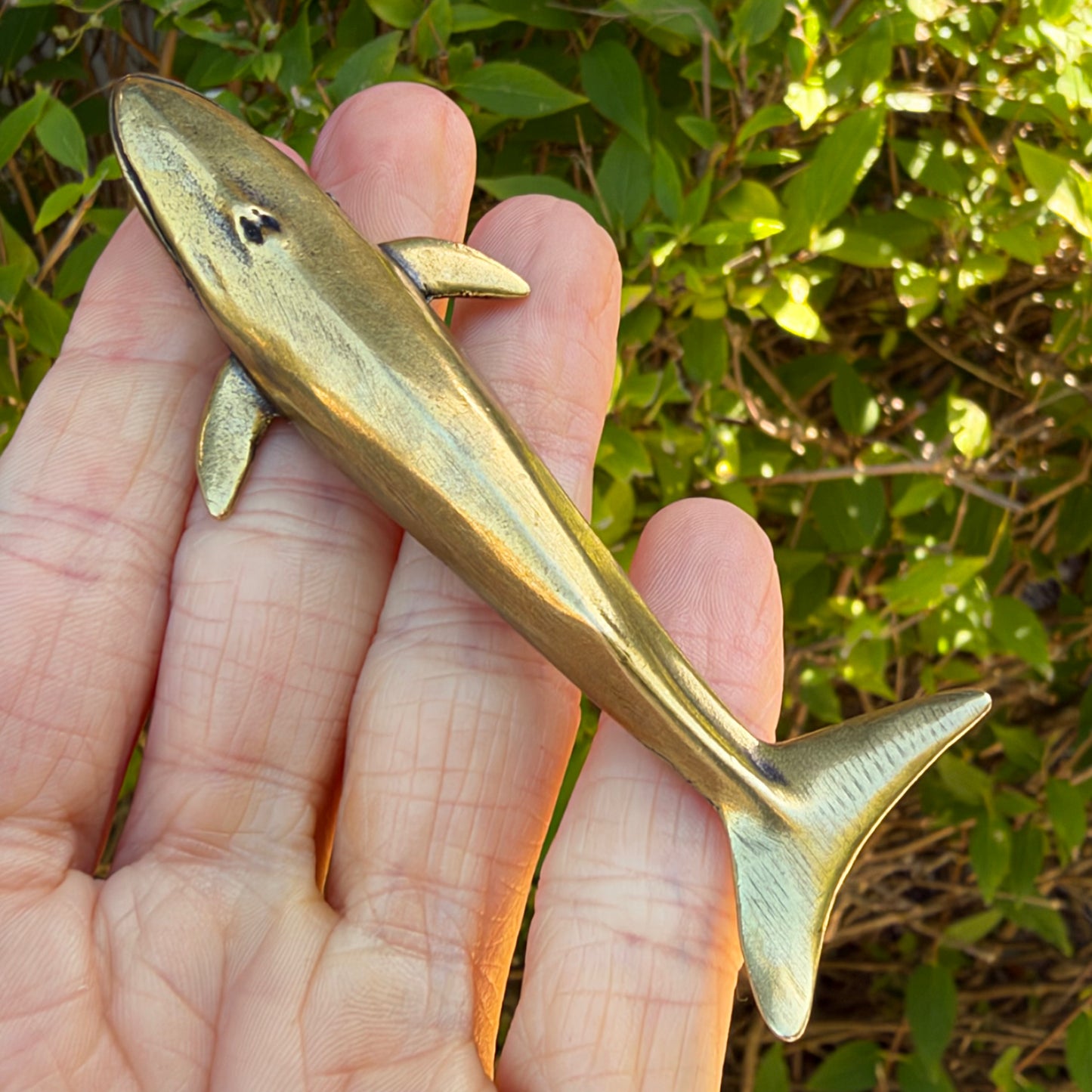 Blue Whale Figurine, Solid Brass Spirit Animal