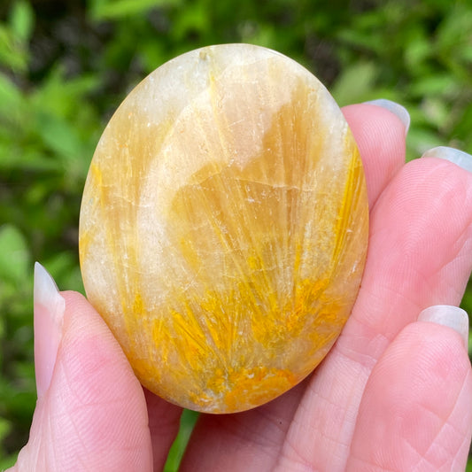 Bumblebee Jasper Palm Stone