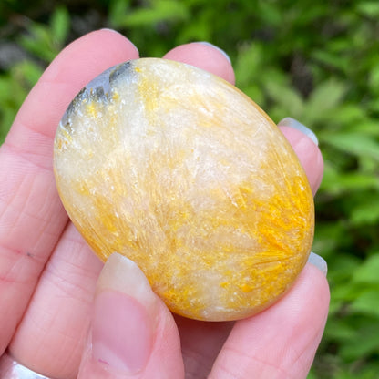 Bumblebee Jasper Palm Stone