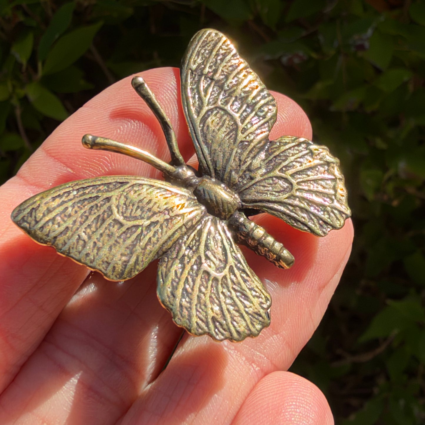 Butterfly Figurine, Solid Brass Spirit Animal