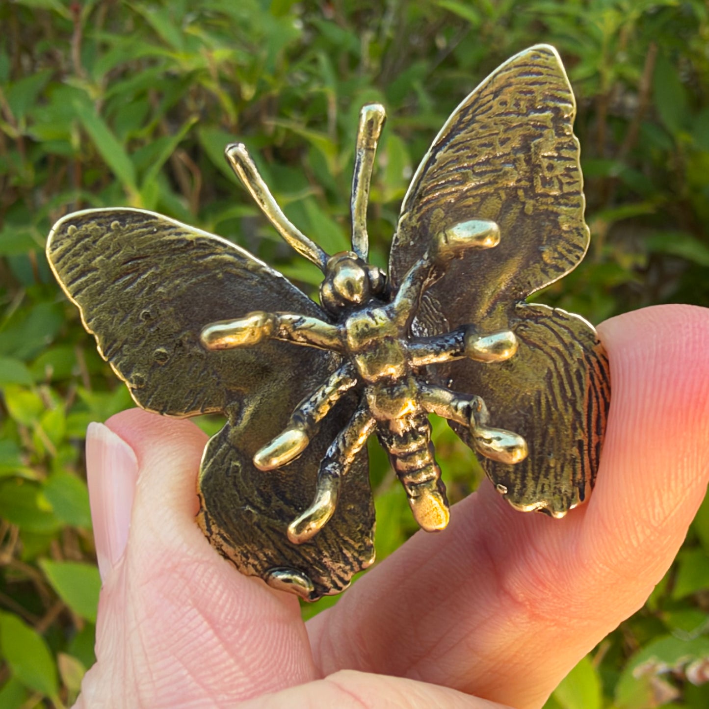 Butterfly Figurine, Solid Brass Spirit Animal