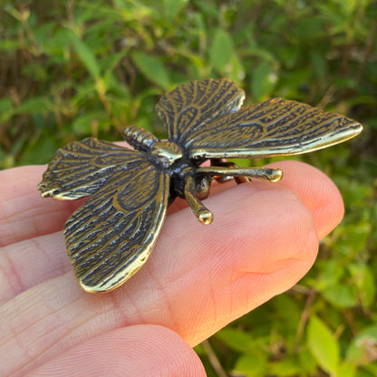 Butterfly Figurine, Solid Brass Spirit Animal