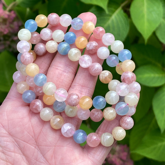 Mixed Calcite Bracelet, 8mm bead