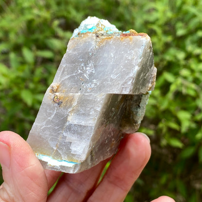 Chrysocolla Quartz on Calcite, Peru