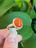 Carnelian Ring, Size 8, Sterling Silver