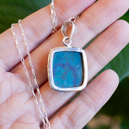 Chrysocolla Azurite Malachite Pendant