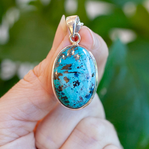 Chrysocolla Azurite Pendant