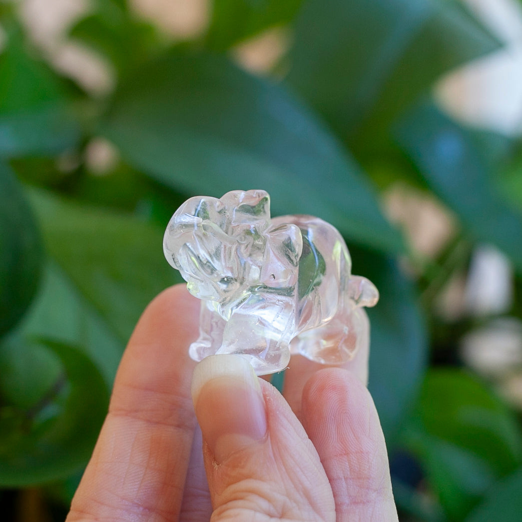 Clear Quartz Elephant