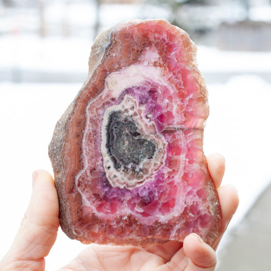 Rare Cobaltoan Calcite Slab